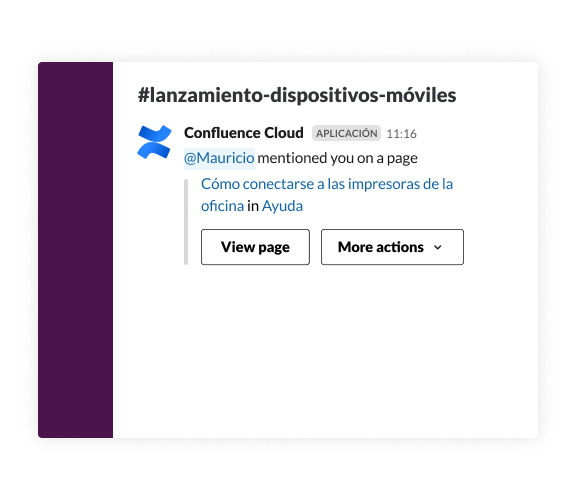 Cómo utilizar Confluence en Slack