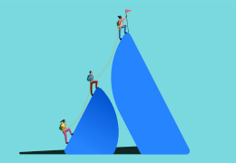 Mountain climbing a logo