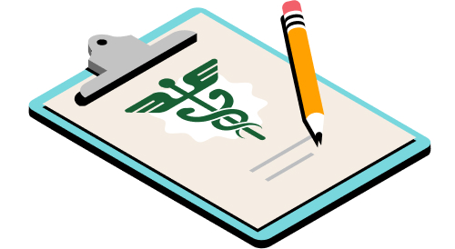 Illustrazione di appunti e matita.