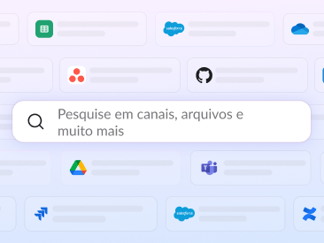 Um campo de pesquisa mostra o texto “Pesquise em canais, arquivos e muito mais”.