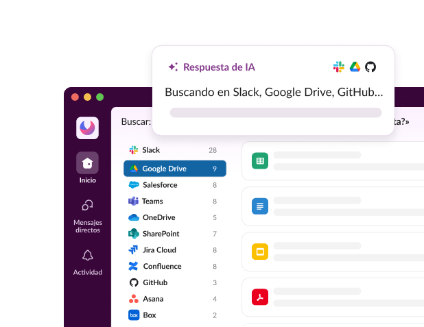 La IA en Slack busca en las aplicaciones para obtener respuestas.
